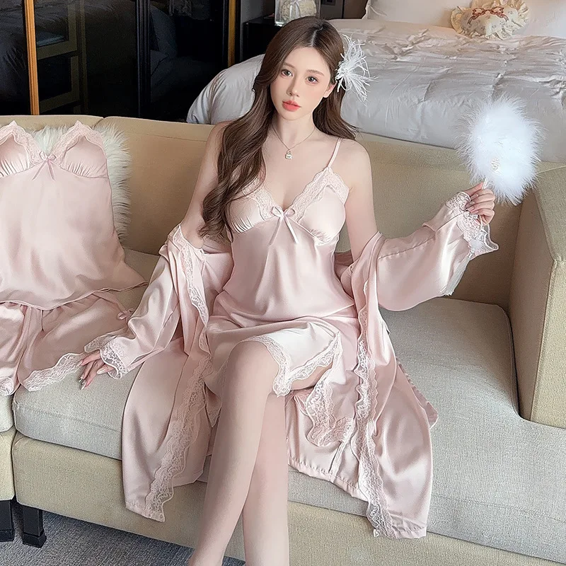 Robe Silk Women - Luxuriöses Nachthemd aus Eisseide für Damen,