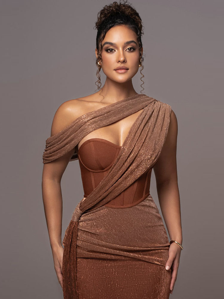 Sexy eine Schulter drapiert Gl – Strapless Bra Backless Bewertung und Preis