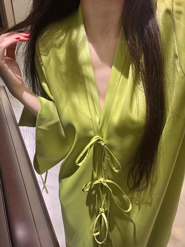 Leichte, langärmlige, offene S – Robe Silk Women Bewertung und Preis